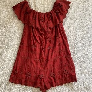 Romper with embroidery detail
